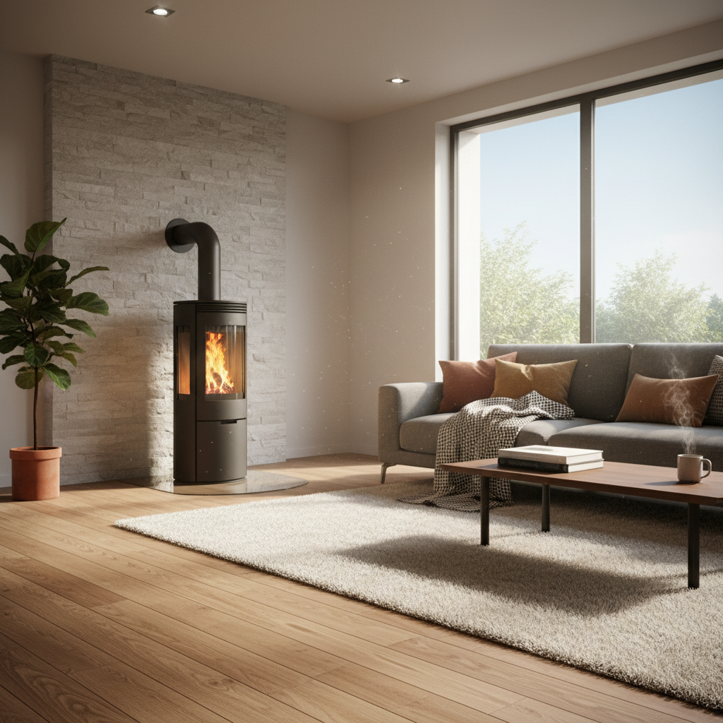 Installation poêle à granulés conforme aux normes